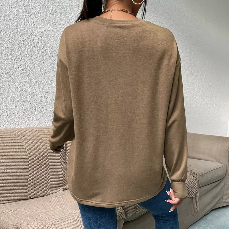 Maglia pullover felpa donna maniche lunghe lunga orsetto peluche