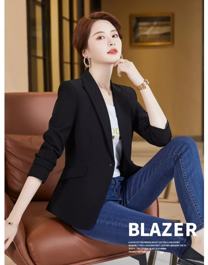 Giacca blazer fitted Donna, Nero