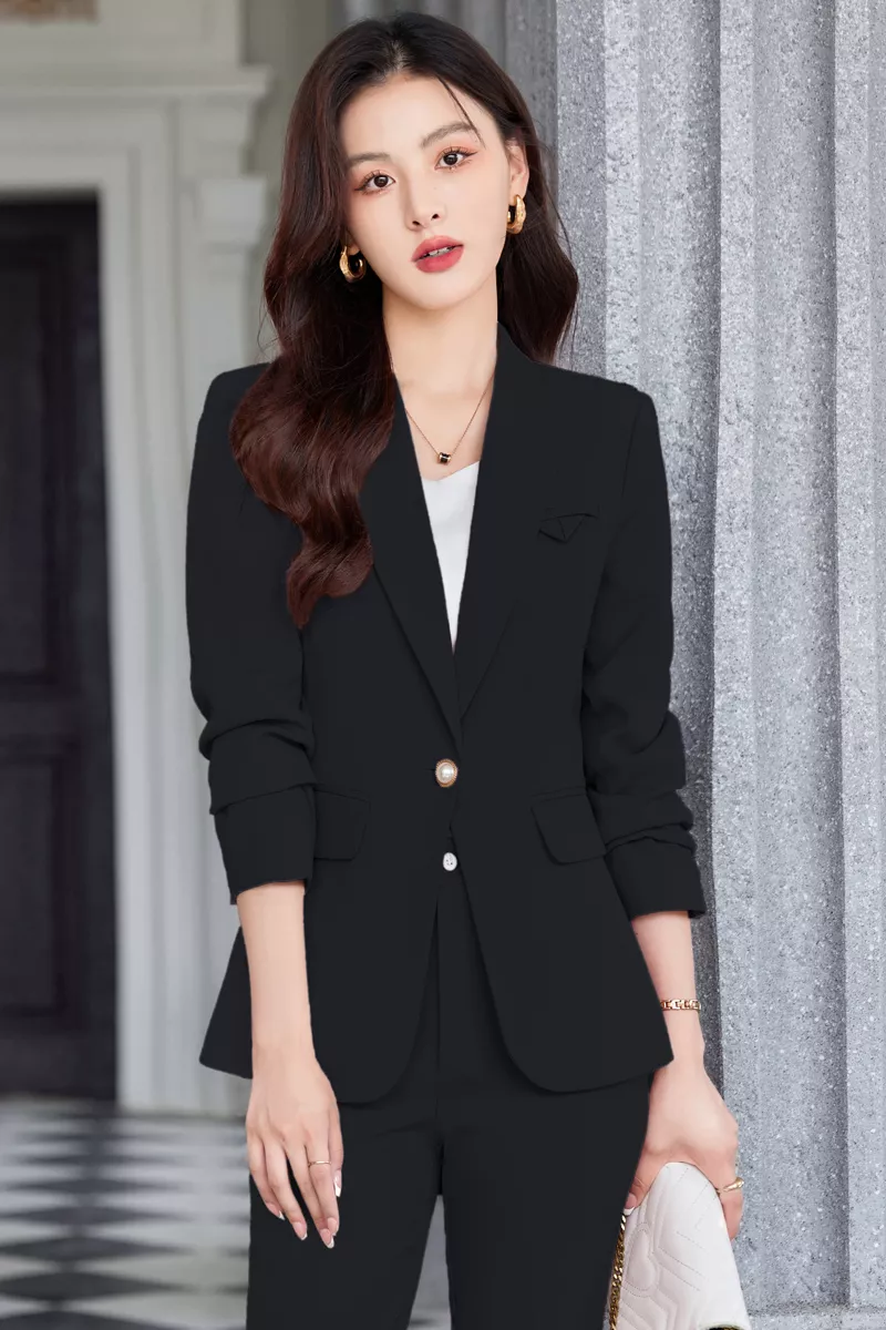 Tailleur Completo Donna Ufficio Outfit Set Outfit Giacca Blazer